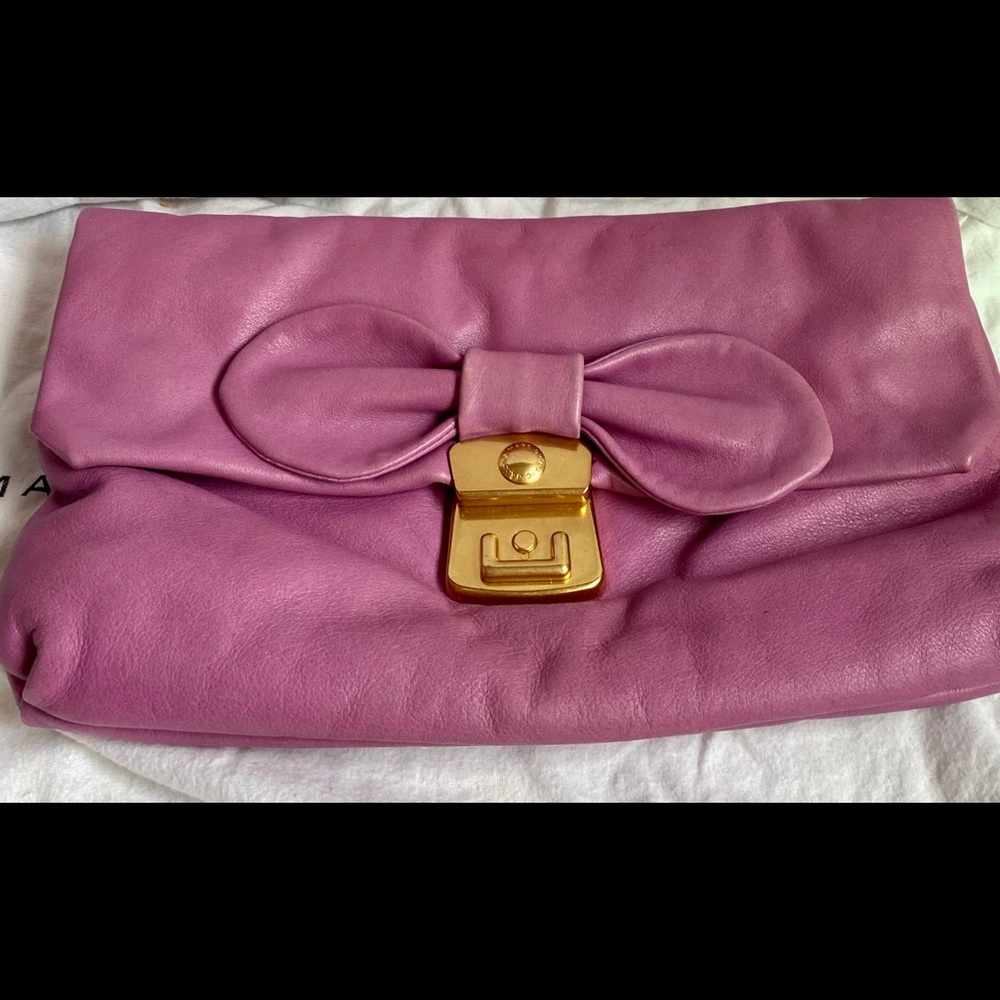 Marc by Marc Jacobs Linda Bow Leather Clutch
